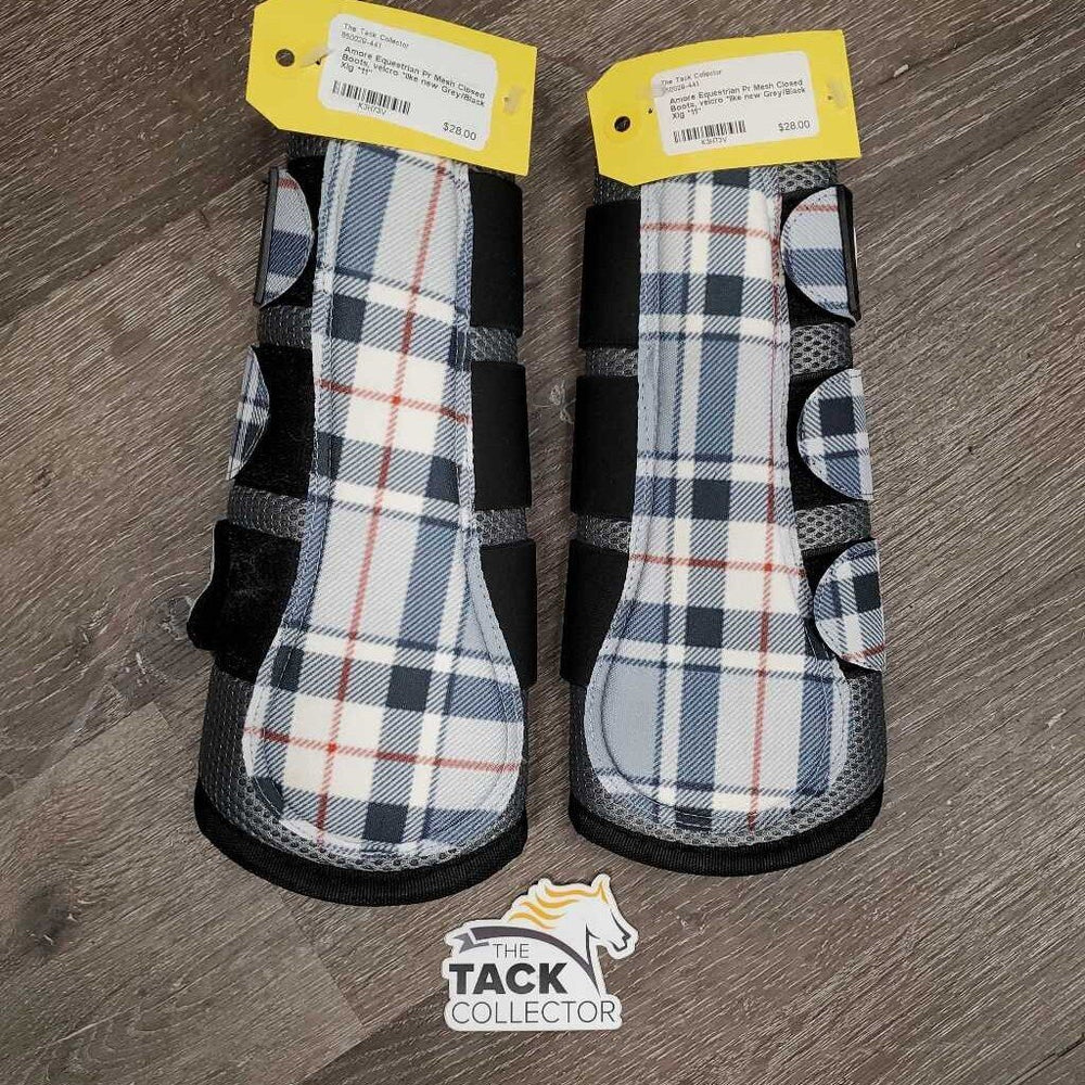 Pr Mesh Closed Boots, velcro *like new