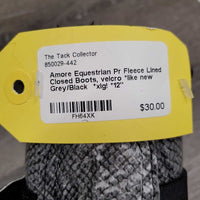 Pr Fleece Lined Closed Boots, velcro *like new
