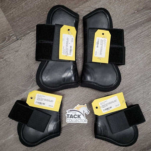 Open Front & Hind Boots, velcro *xc/like new, flattened/squished
