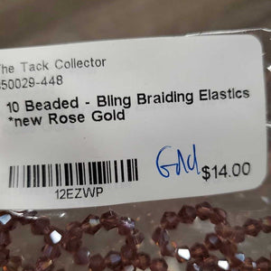 10 Beaded - Bling Braiding Elastics *new