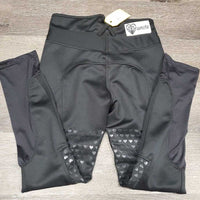 Hvy High Waist Euroseat Breeches *xc, pulled/loose front seam, pulled through snap
