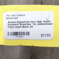 Hvy High Waist Euroseat Breeches *xc, pulled/loose front seam, pulled through snap
