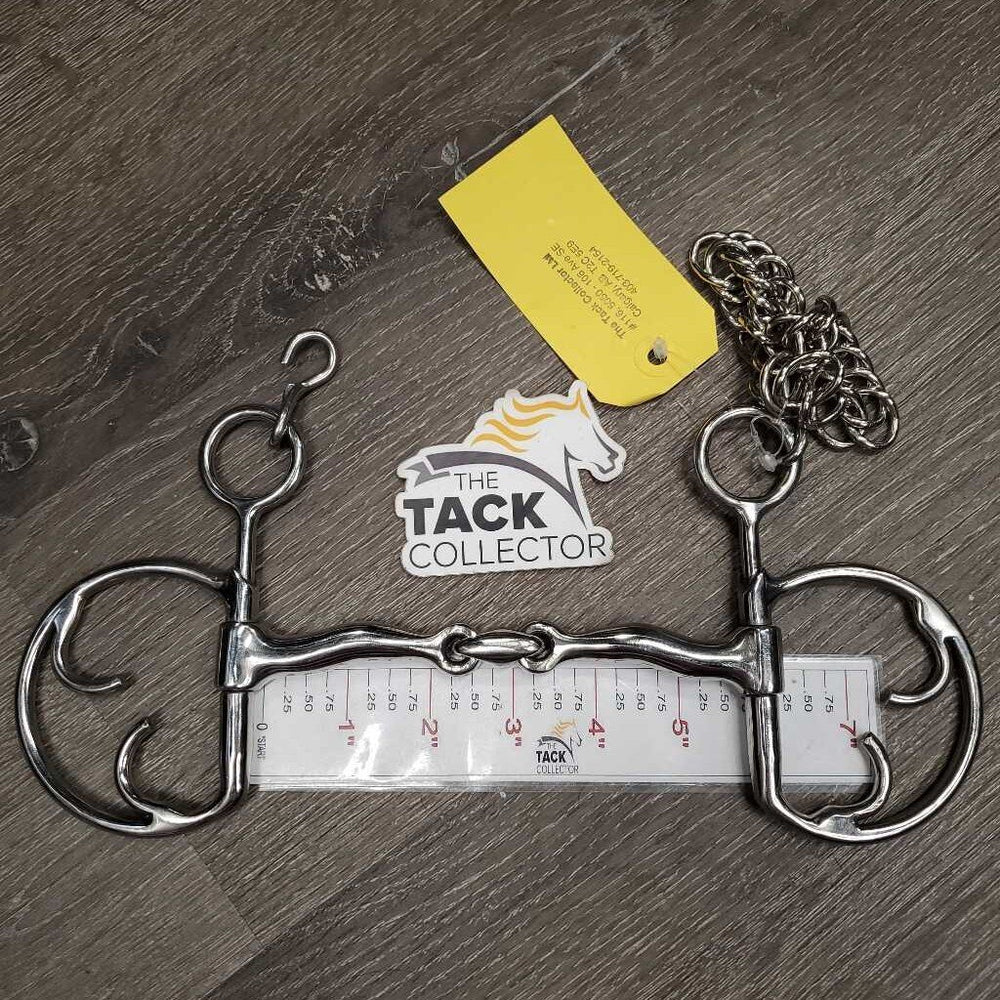 Kimblehook French Link, Center Lozenge Bit, chain *xc/like new, clean, mnr scratches, uneven hooks