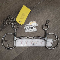 Kimblehook French Link, Center Lozenge Bit, chain *xc/like new, clean, mnr scratches, uneven hooks
