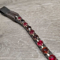 Narrow 'U' Leather Browband, Bling *like new