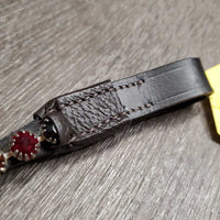 Narrow 'U' Leather Browband, Bling *like new
