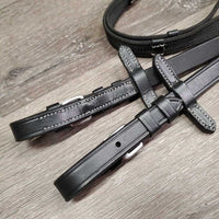 Pr Rubber Web Reins, Finger Stoppers, buckles *new
