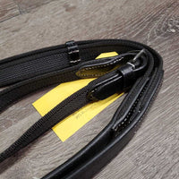 Pr Rubber Web Reins, Finger Stoppers, buckles *new
