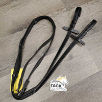 Pr Rubber Web Reins, Finger Stoppers, buckles *new
