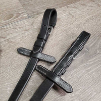 Pr Rubber Web Reins, Finger Stoppers, buckles *new
