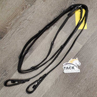 Pr Rubber Web Reins, Finger Stoppers, buckles *new

