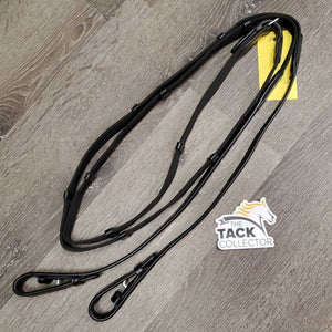 Pr Rubber Web Reins, Finger Stoppers, buckles *new