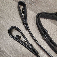Pr Rubber Web Reins, Finger Stoppers, buckles *new
