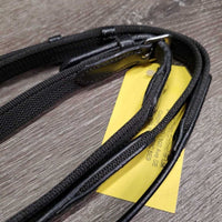 Pr Rubber Web Reins, Finger Stoppers, buckles *new
