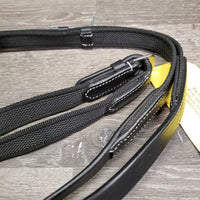Pr Rubber Web Reins, Finger Stoppers, buckles *new
