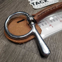 Thin Mullen Mouth Half Cheek Bit, leather cheeks & wrapped *like new, v.mnr stains
