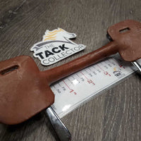 Thin Mullen Mouth Half Cheek Bit, leather cheeks & wrapped *like new, v.mnr stains
