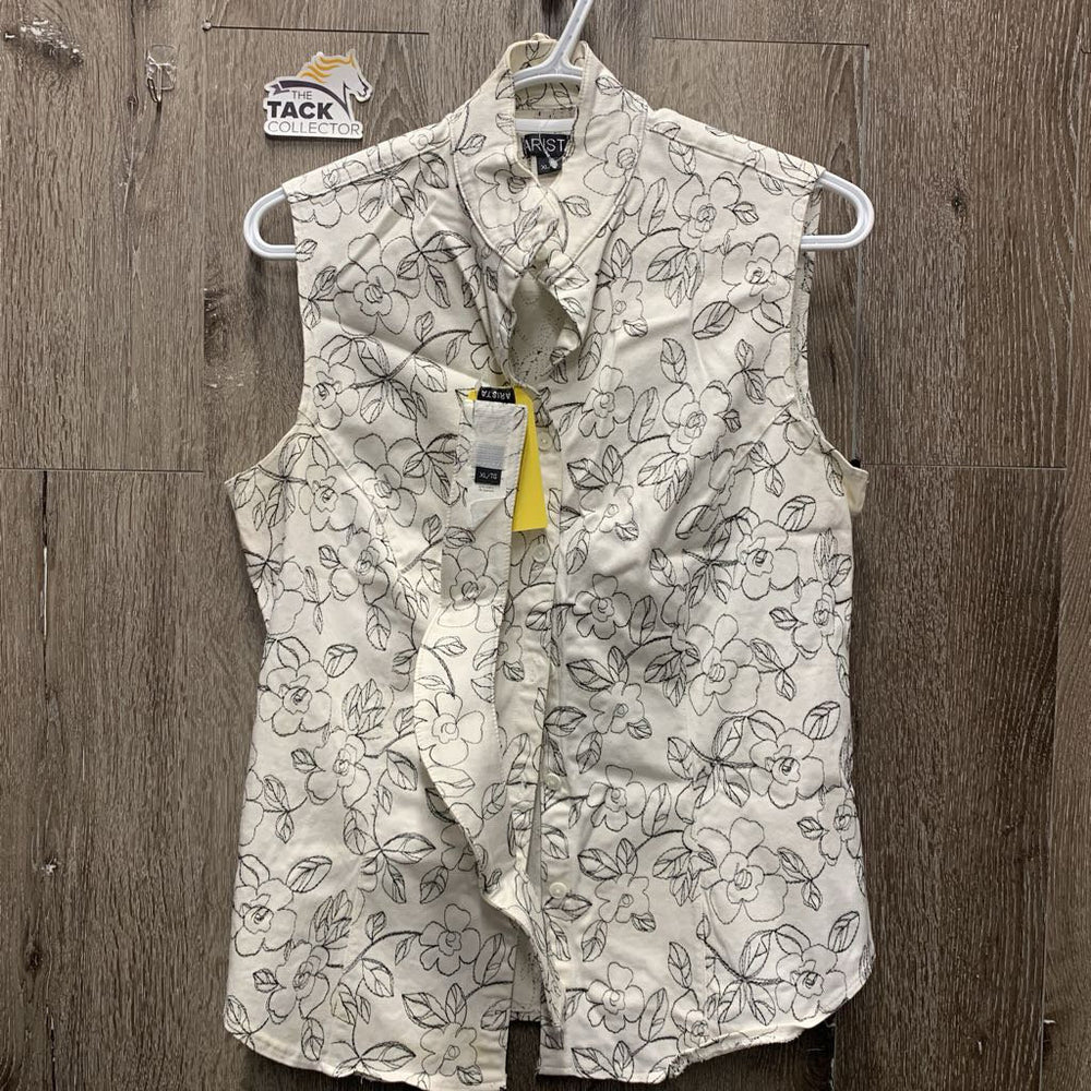 SS Embroidered Show Shirt, 1 Velcro Collar *vgc, curled edge, older