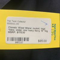 Wool Show Jacket, tags *new, older, mnr hairy
