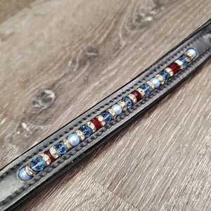 Padded Browband, Center Beads/Bling *xc/like new, clean