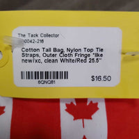 Cotton Tail Bag, Nylon Top Tie Straps, Outer Cloth Fringe *like new/xc, clean
