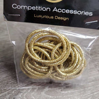 Gold Elastics - Braiding Bands, bag *new