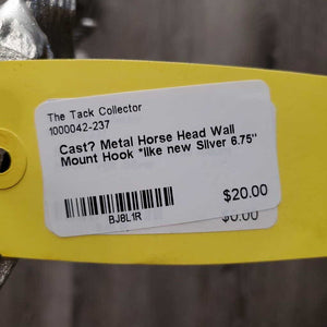 Cast? Metal Horse Head Wall Mount Hook *like new