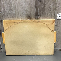 Vintage Foxhunting Paiting, Wood "Tray" Frame *gc, chips, scratches, rubs, streaky, back: water damage & inscribed
