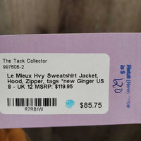 Hvy Sweatshirt Jacket, Hood, Zipper, tags *new

