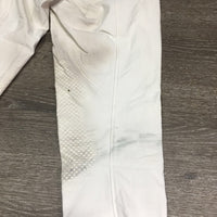 EuroSeat Sticky Knee Breeches *gc, v.stained, discolored seat & legs, seam puckers, dingy, curled inner waist band