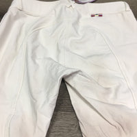 EuroSeat Sticky Knee Breeches *gc, v.stained, discolored seat & legs, seam puckers, dingy, curled inner waist band
