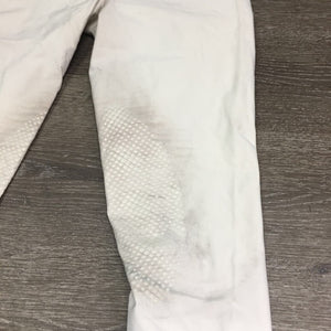 EuroSeat Sticky Knee Breeches *gc, v.stained, discolored seat & legs, seam puckers, dingy, curled inner waist band