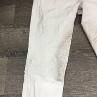 EuroSeat Sticky Knee Breeches *gc, v.stained, discolored seat & legs, seam puckers, dingy, curled inner waist band
