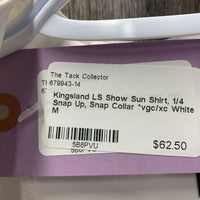 LS Show Sun Shirt, 1/4 Snap Up, Snap Collar *vgc/xc
