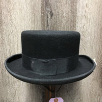 Vintage 3x Felt Dressage Hat, Elastic Chin Strap, bag, box *xc
