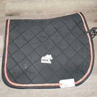 Quilt Jumper Saddle Pad *gc, clean, older, v. faded, mnr hair, threads, rubs, melted?, puckers
