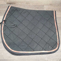 Quilt Jumper Saddle Pad *gc, clean, older, v. faded, mnr hair, threads, rubs, melted?, puckers