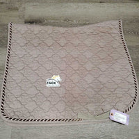 Quilt Dressage Saddle Pad, piping *gc, v. pilly, hairy, puckers, v. holey/rubbed edges, mnr threads