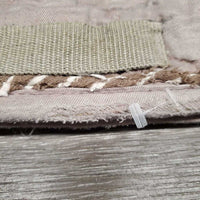 Quilt Dressage Saddle Pad, piping *gc, v. pilly, hairy, puckers, v. holey/rubbed edges, mnr threads
