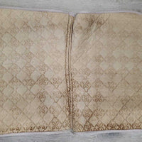 Quilt Dressage Saddle Pad, piping *gc, v. pilly, hairy, puckers, v. holey/rubbed edges, mnr threads
