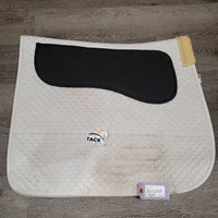 Non Slip Quilt Dressage Saddle Pad *gc, dingy, pilly, hair, stains, mnr dirt, threads, gouges
