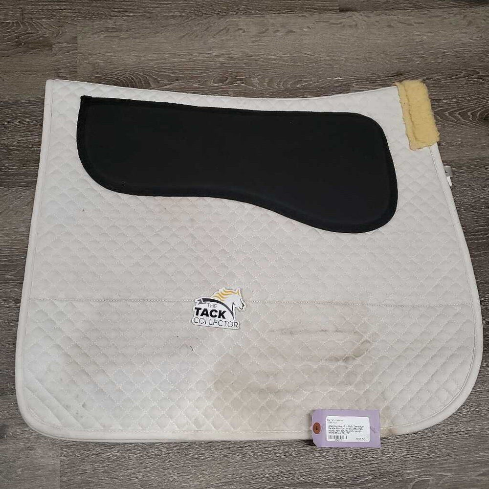 Non Slip Quilt Dressage Saddle Pad *gc, dingy, pilly, hair, stains, mnr dirt, threads, gouges