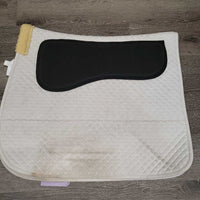 Non Slip Quilt Dressage Saddle Pad *gc, dingy, pilly, hair, stains, mnr dirt, threads, gouges
