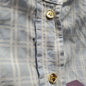 LS Show Shirt, magnetic collar *gc, older, faded, fuzzy, v.puckered & crinkled, shrunk