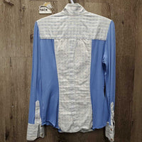 LS Show Shirt, magnetic collar *gc, older, faded, fuzzy, v.puckered & crinkled, shrunk
