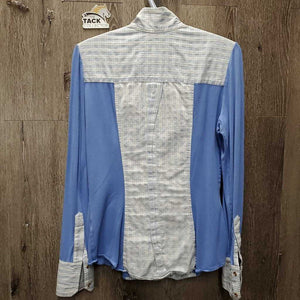 LS Show Shirt, magnetic collar *gc, older, faded, fuzzy, v.puckered & crinkled, shrunk