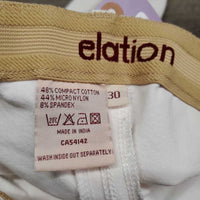 Euroseat Breeches *vgc, older, seam puckers, stains, dingy, edge rubs & pills
