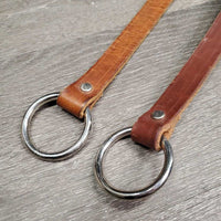 Flat Leather Western Adjustable Running Martingale *vgc/gc, mismatched colors, curled ends, mnr stains, xholes, clean, creases
