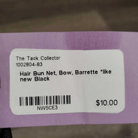Hair Bun Net, Bow, Barrette *like new
