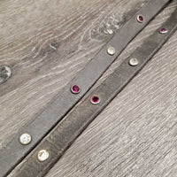 Thick Braided Reins, bling *gc, loose hook & lace, v.dirty, stiff
